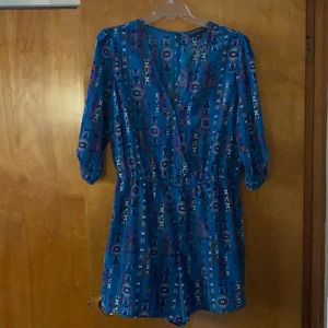 Tribal print short romper